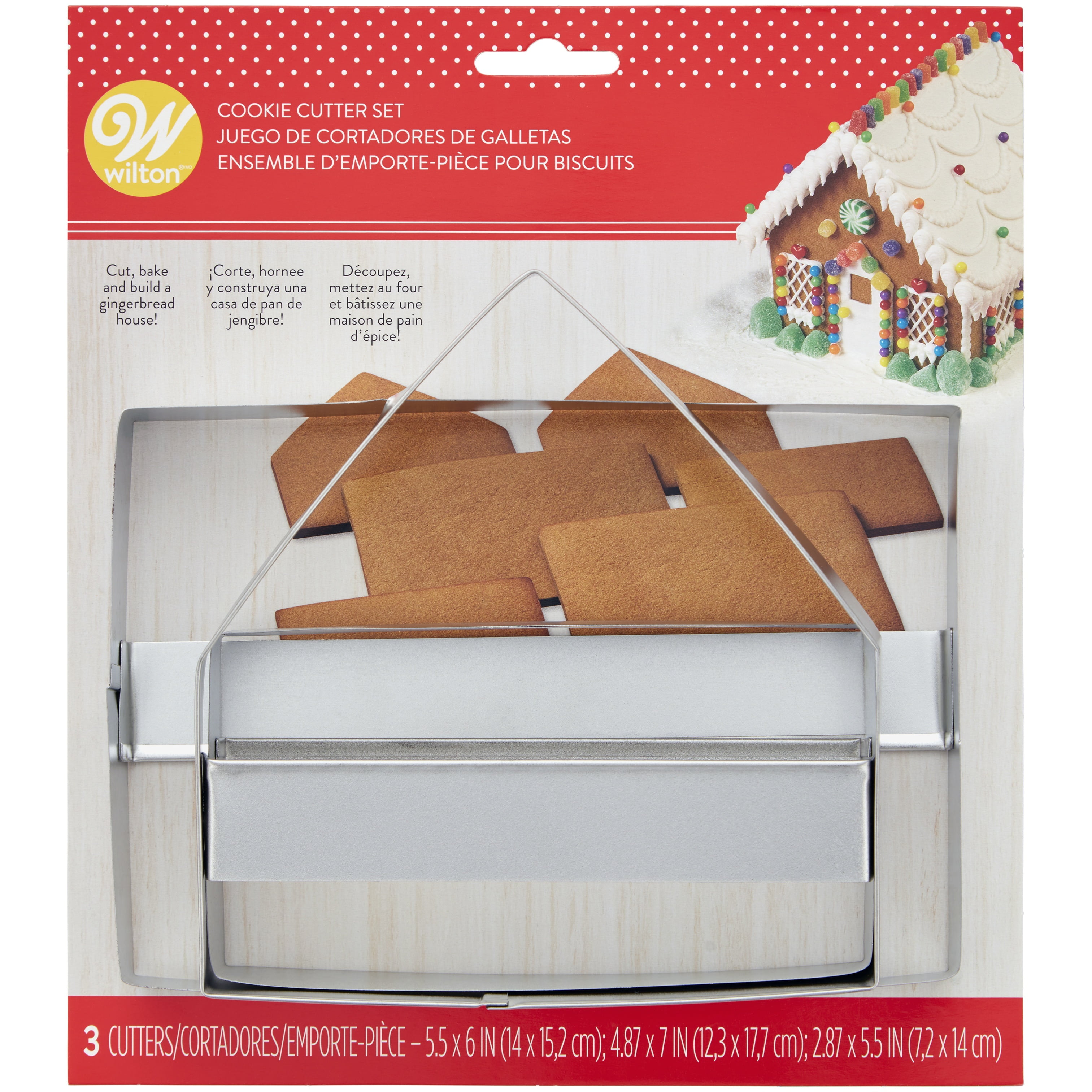 Metal Gingerbread House Cookie Cutter Set for Christmas Baking