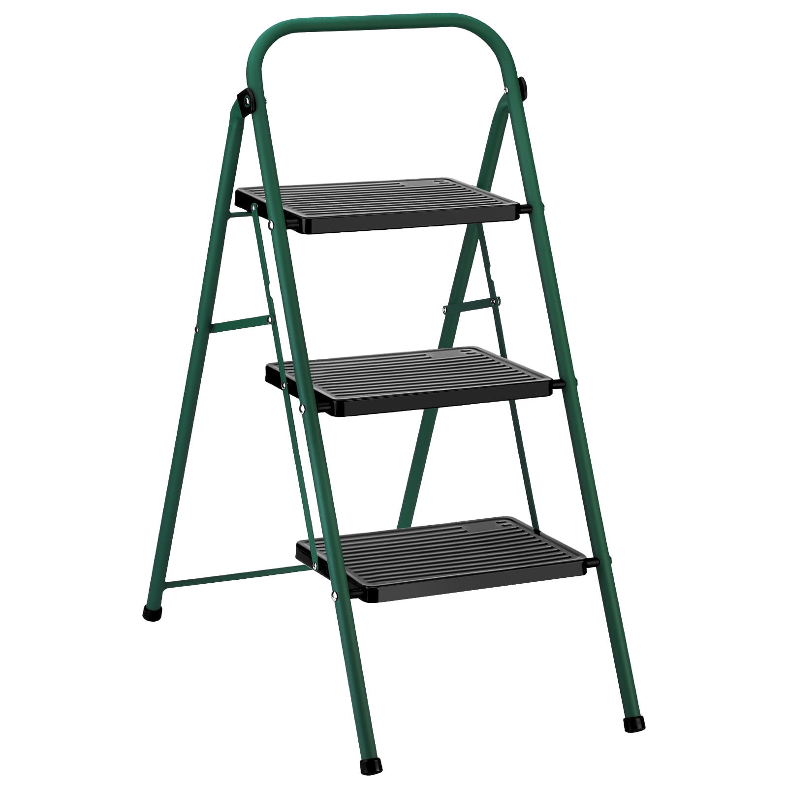 House Day 3 Step Ladder, Folding Stool with Handrails AntiSlip