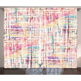 thumbnail image 1 of Ambesonne Abstract Curtains 2 Panel Set, Grunge Mixed, 108" x 90", Multicolor, 1 of 3