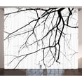 thumbnail image 1 of Ambesonne Black and White Curtains 2 Panel Set, Leafless Tree, 108" x 90", Black and White, 1 of 3
