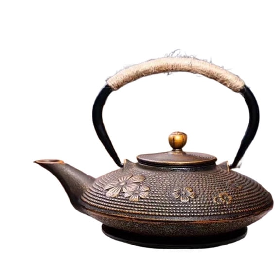 House Decor For Friends Family Wedding Tea Lovers Cast Iron Cherry Blossoms 900ml Tea Kettle Teapot Tea Set