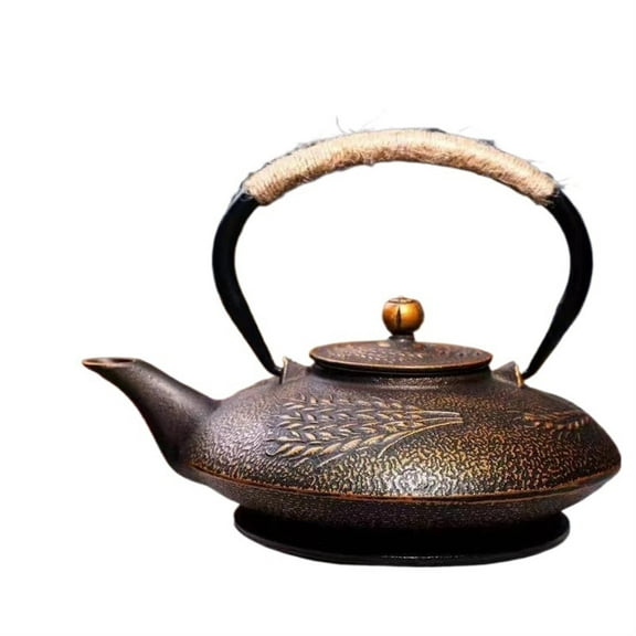 House Decor For Friends Family Wedding Tea Lovers Cast Iron Cherry Blossoms 900ml Tea Kettle Teapot Tea Set