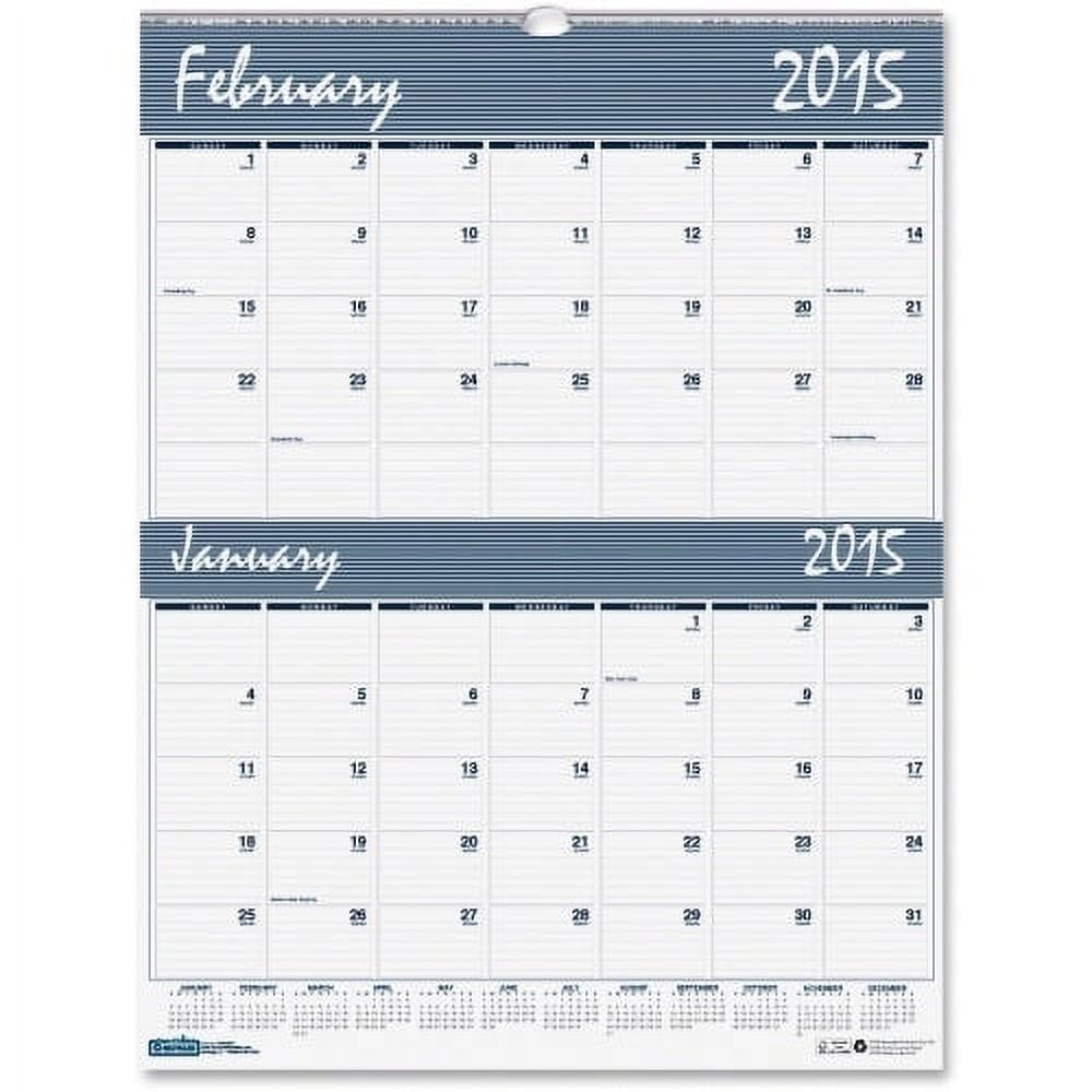 House of Doolittle Bar Harbor Blue/Gray 2Month Wall Calendar Julian