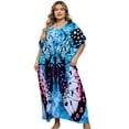 thumbnail image 1 of House Dresses for Older Women Plus Szie Caftan Loungewear Lightweight Resort Outfits Boho Print Turkish Kaftan Loungewear Beach Maxi Dress Batwing Sleeve Soft Night Gown, 1 of 10
