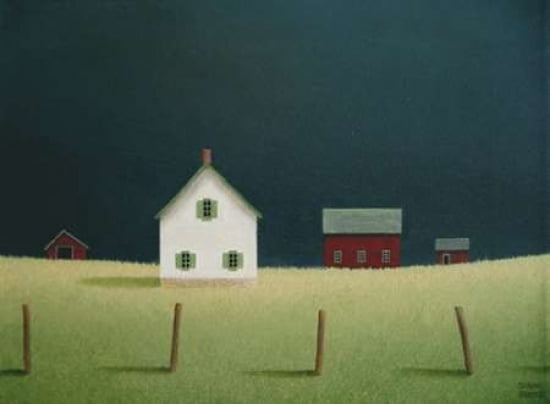 House Fence Canvas Art - Sharon France (18 x 24)