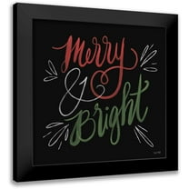 House Fenway 12x12 Black Modern Framed Museum Art Print Titled - Merry And Bright