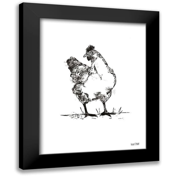 House Fenway 12x14 Black Modern Framed Museum Art Print Titled - Farmhouse Chicken