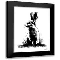 House Fenway 12x14 Black Modern Framed Museum Art Print Titled - Farmhouse Rabbit