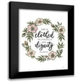 thumbnail image 1 of House Fenway 12x14 Black Modern Framed Museum Art Print Titled - Floral She is Clothed, 1 of 5
