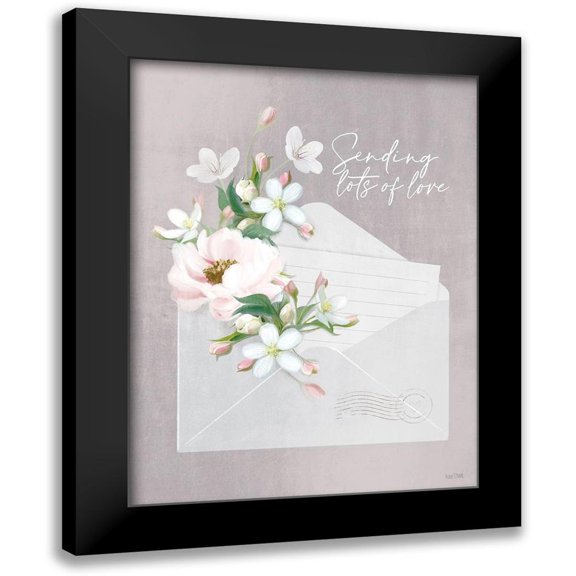 House Fenway 12x14 Black Modern Framed Museum Art Print Titled - Sending Love