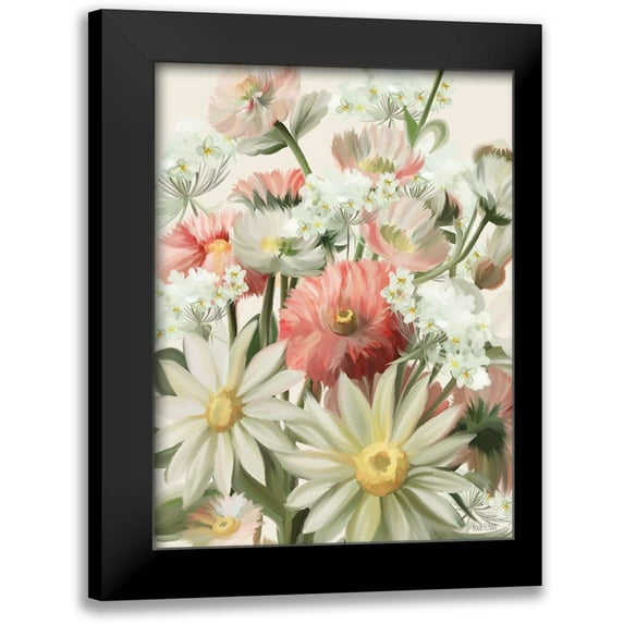 House Fenway 12x14 Black Modern Framed Museum Art Print Titled - Summer Wildflowers