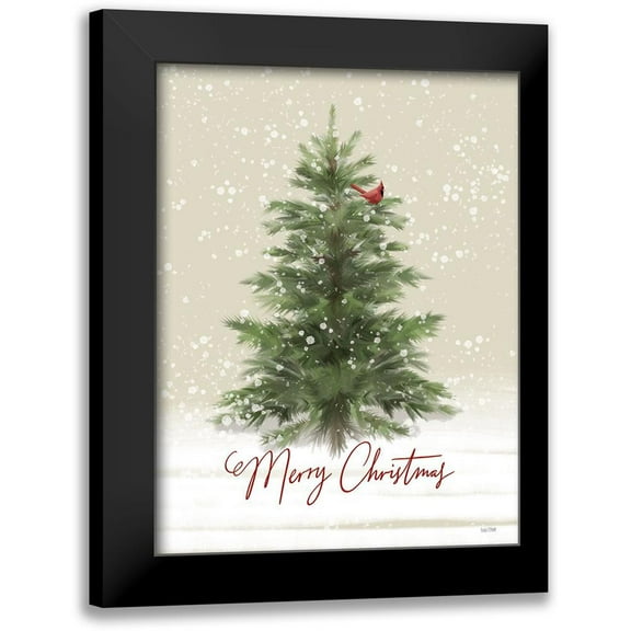 House Fenway 12x14 Black Modern Framed Museum Art Print Titled - Woodland Merry Christmas