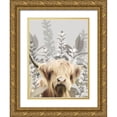 thumbnail image 1 of House Fenway 12x14 Gold Ornate Wood Framed with Double Matting Museum Art Print Titled - Hairy Highland in the Field, 1 of 4