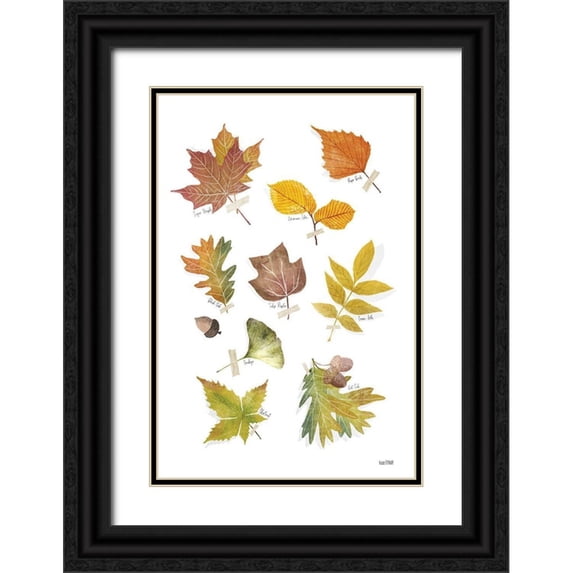 House Fenway 13x18 Black Ornate Wood Framed with Double Matting Museum Art Print Titled - Autumn Leaves