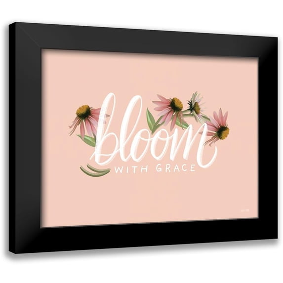 House Fenway 14x12 Black Modern Framed Museum Art Print Titled - Bloom with Grace