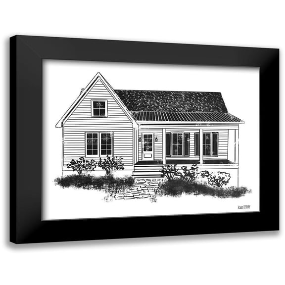 House Fenway 14x12 Black Modern Framed Museum Art Print Titled - Farmhouse I