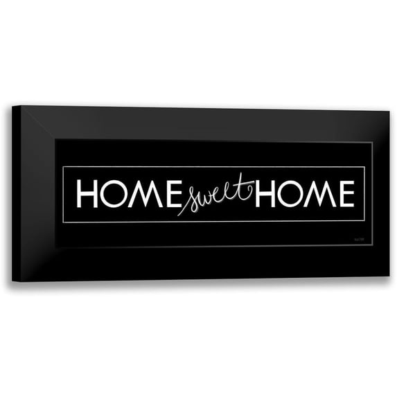 House Fenway 14x7 Black Modern Framed Museum Art Print Titled - Home Sweet Home