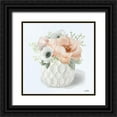 thumbnail image 1 of House Fenway 15x15 Black Ornate Wood Framed with Double Matting Museum Art Print Titled - Winter Anemones - Pink, 1 of 4