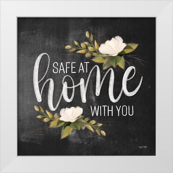 House Fenway 15x15 White Modern Wood Framed Museum Art Print Titled - Safe at Home with you