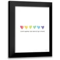 thumbnail image 1 of House Fenway 15x18 Black Modern Framed Museum Art Print Titled - Love Makes the World Go Round, 1 of 5