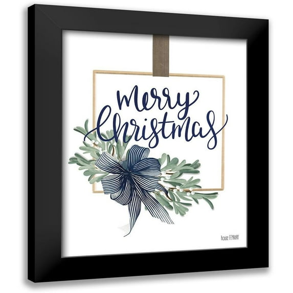 House Fenway 15x18 Black Modern Framed Museum Art Print Titled - Merry Christmas Mistletoe I