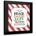 thumbnail image 1 of House Fenway 15x18 Black Modern Framed Museum Art Print Titled - Peace-Love and Joy, 1 of 5