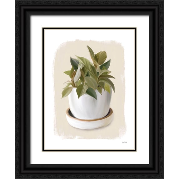 House Fenway 15x18 Black Ornate Wood Framed with Double Matting Museum Art Print Titled - House Plant III