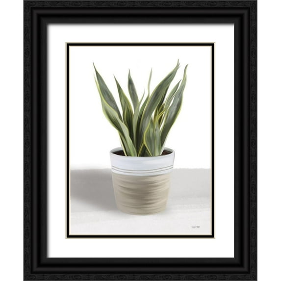 House Fenway 15x18 Black Ornate Wood Framed with Double Matting Museum Art Print Titled - Snake Plant I