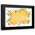 thumbnail image 1 of House Fenway 18x15 Black Modern Framed Museum Art Print Titled - Take Me Where Summer Never Ends, 1 of 5