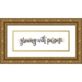 thumbnail image 1 of House Fenway 18x9 Gold Ornate Wood Framed with Double Matting Museum Art Print Titled - Growing with Purpose, 1 of 4