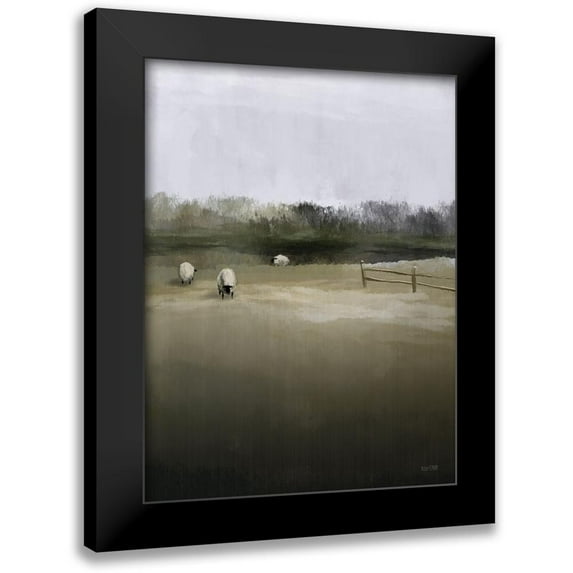 House Fenway 19x24 Black Modern Framed Museum Art Print Titled - Countryside Flock