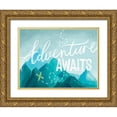 thumbnail image 1 of House Fenway 24x19 Gold Ornate Wood Framed with Double Matting Museum Art Print Titled - Adventure Awaits II, 1 of 4