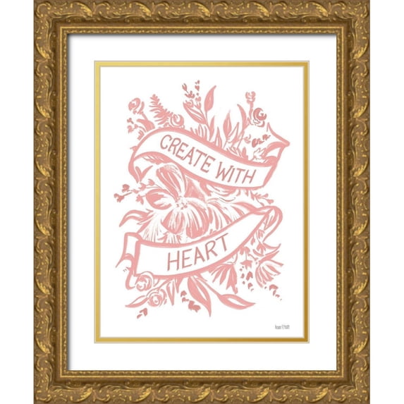House Fenway 25x32 Gold Ornate Wood Framed with Double Matting Museum Art Print Titled - Create with Heart