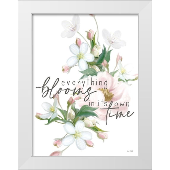 House Fenway 25x32 White Modern Wood Framed Museum Art Print Titled - Everything Blooms