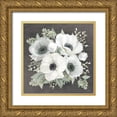 thumbnail image 1 of House Fenway 26x26 Gold Ornate Wood Framed with Double Matting Museum Art Print Titled - Anemone Square I, 1 of 4