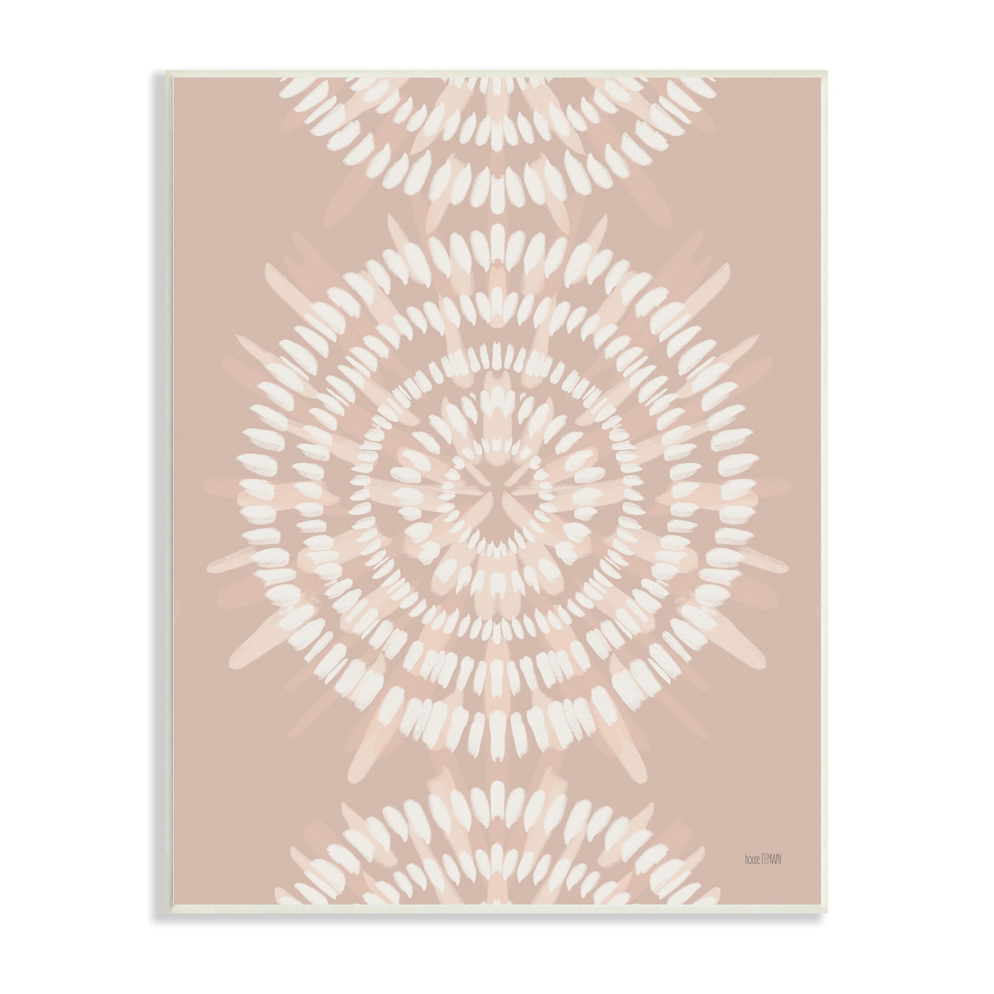 House Fenway Geometric Rose Gold Mandala Boho Flower Design 13" x 19" Framed Painting Art Print, by Stupell Home Décor