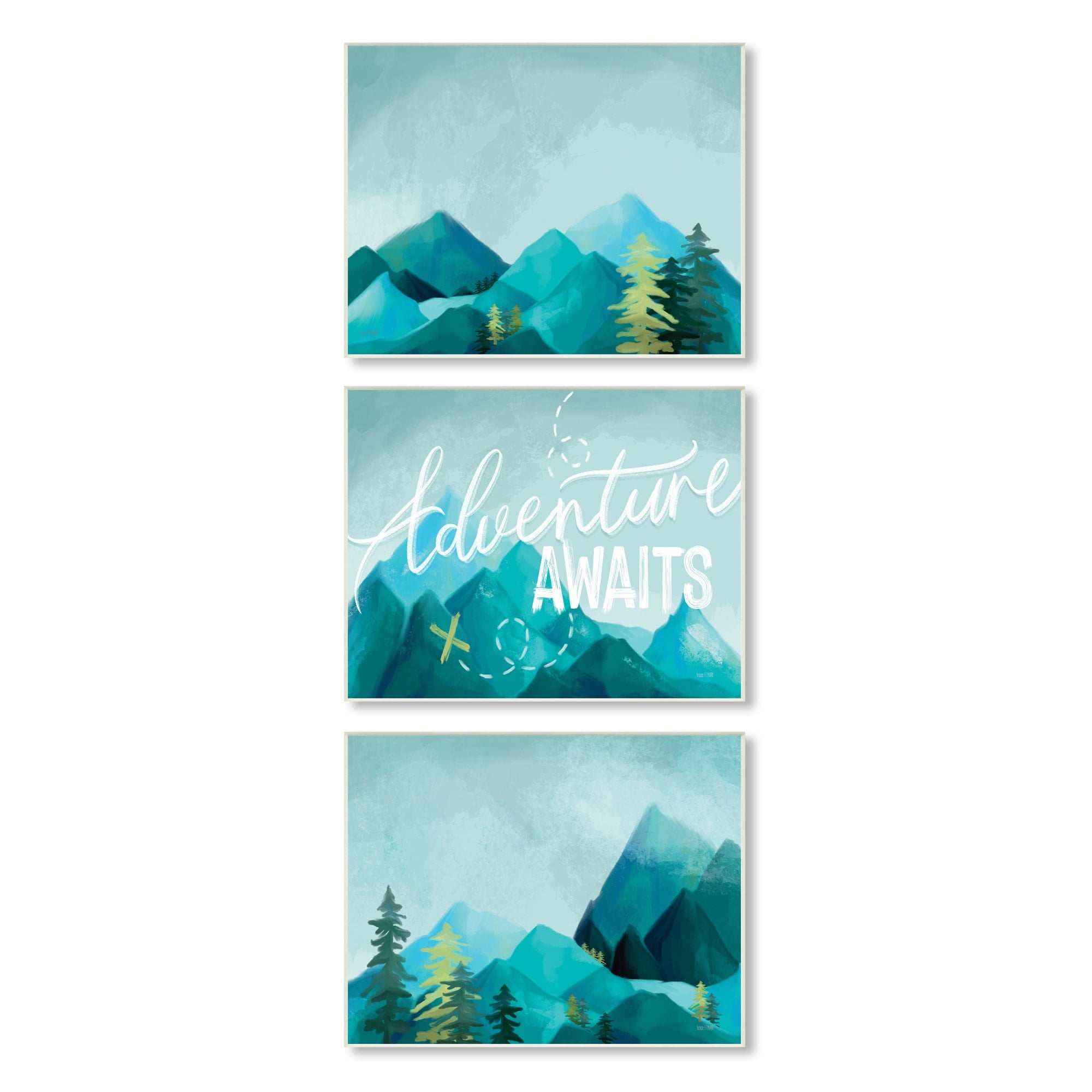 Stupell Industries Icy Panoramic Adventure Awaits Outdoor Motivational Phrase,19 x 13, Design by House Fenway