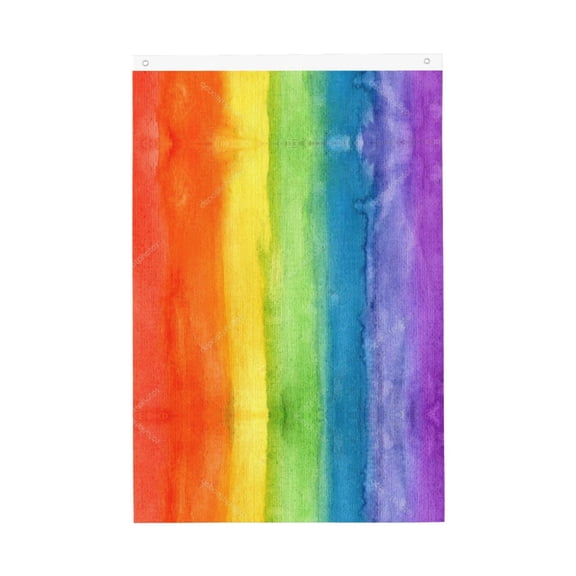 House Flag Abstract Striped Rainbow Garden Flag Decorative House Yard Double Sided Flag For Decoration (2x3ft)