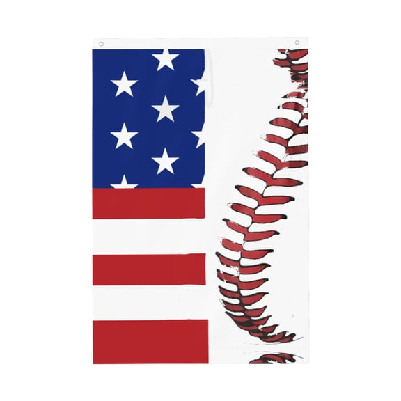House Flag Baseball Lace Flag Garden Flag Decorative House Yard Double Sided Flag For Decoration (2x3ft)