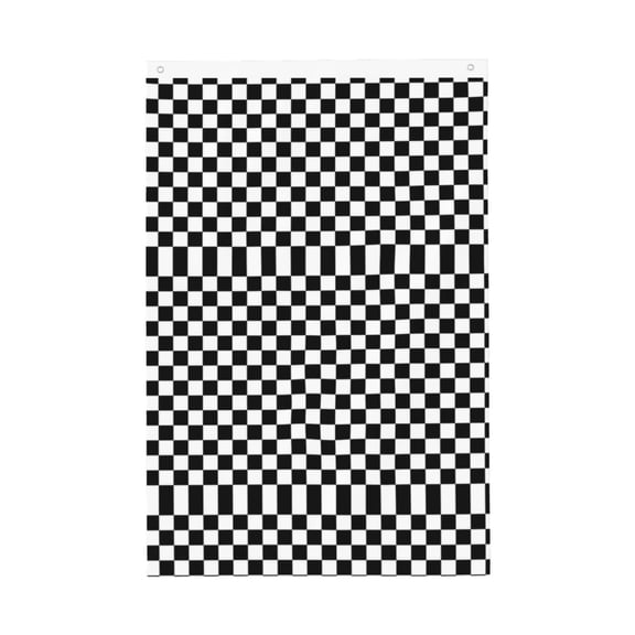 Double Sided House Flag Black White Checkered Pattren Garden Flag For Outside Room House Yard Indoor (2x3ft)