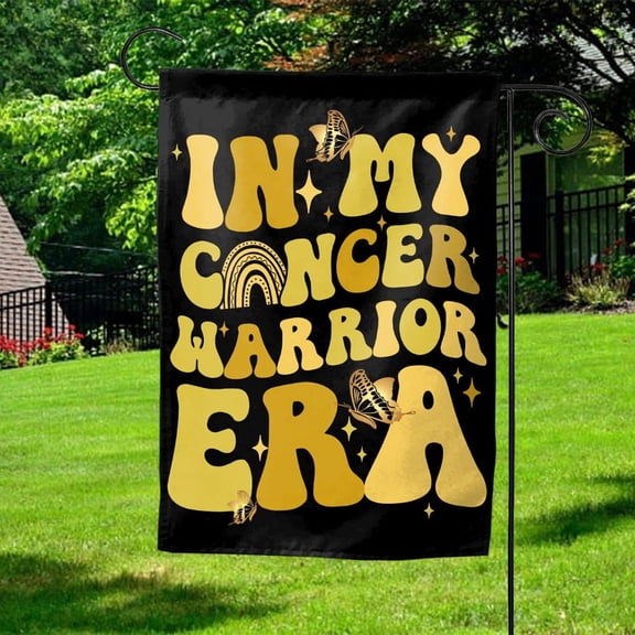 House Flag Childhood Cancer Awareness Yellow Ribbon Survivor V515, 28x40 POLE NOT INCLUDED