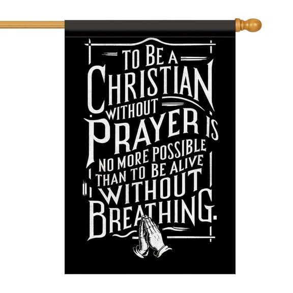 House Flag Christian Prayer Flag Faith Inspirational Religious Outdoor Decor, 28x40 POLE NOT INCLUDED