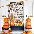 thumbnail image 1 of House Flag Fall Give Thanks To The Lord For He Is Good His Love Endures Forever Thanksgiving, Religious, 28x40 POLE NOT INCLUDED, 1 of 5