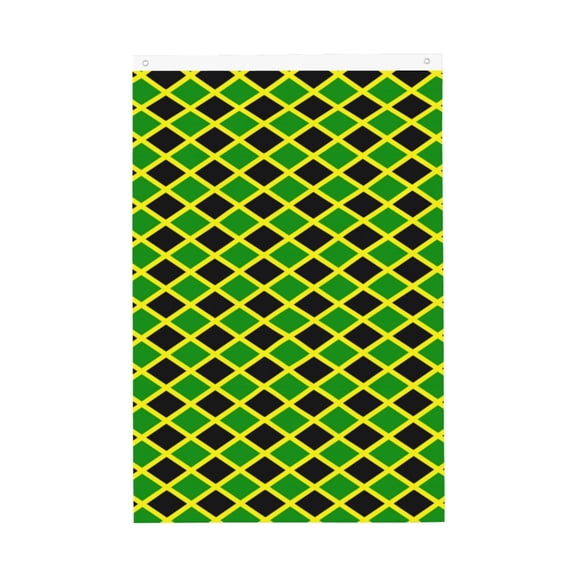 House Flag Jamaican Flag Stripe Garden Flag Decorative House Yard Double Sided Flag For Decoration (2x3ft)