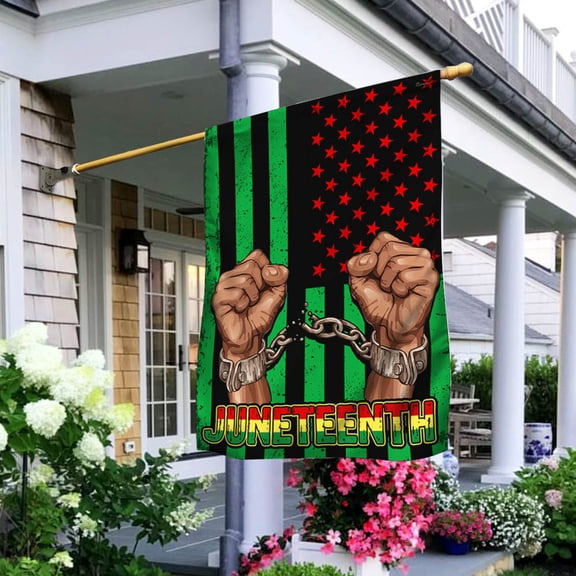 House Flag Juneteenth African On American, Black History Freedom, 28x40 POLE NOT INCLUDED