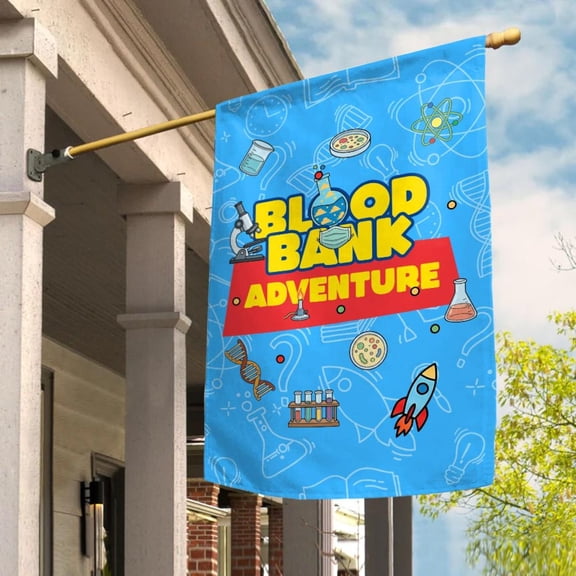 House Flag Lab Week Medical Tech Clinic Story Scientist Group Porch Accessory V8, 28x40 POLE NOT INCLUDED