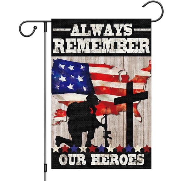 House Flag Memorial Day Soldiers Flag, Heroes Patriotic Independence Holiday Outdoor Decoration Flag, 28x40 POLE NOT INCLUDED