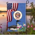 thumbnail image 1 of House Flag Minnesota State Lady's Slipper Flower and Loon, Northern Pride, 28x40 POLE NOT INCLUDED, 1 of 5