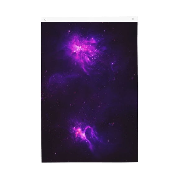 House Flag Nebula Galaxy Purple Garden Flag Decorative House Yard Double Sided Flag For Decoration (2x3ft)