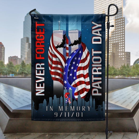 House Flag Never Forget Patriot Day In Memory 9/11, Remembrance, 28x40 POLE NOT INCLUDED